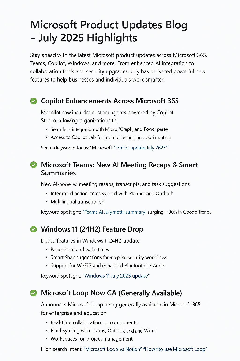 Microsoft Product Updates July 2025: Key Highlights & Features - Softwarekeep Digital
