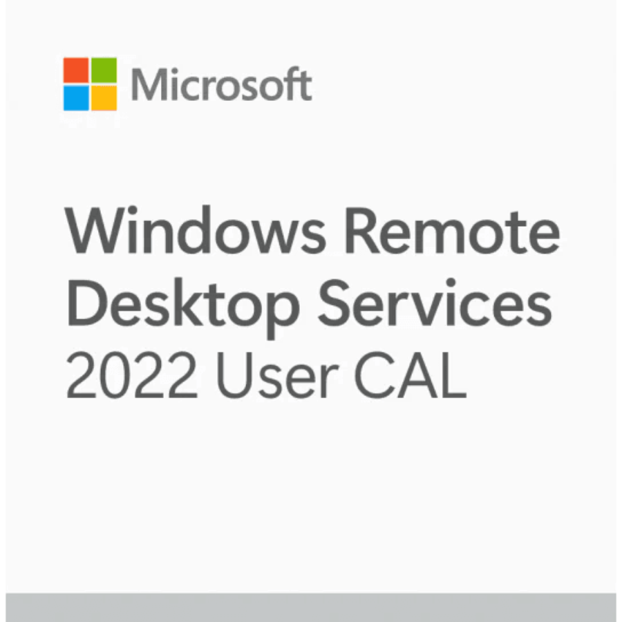 Microsoft Remote Desktop Services 2022 CAL user license card for Windows Server 2025 with 20 user access