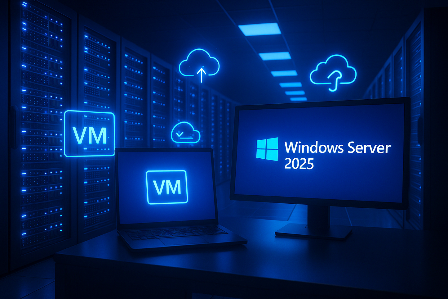Blue Enterprise Server Room