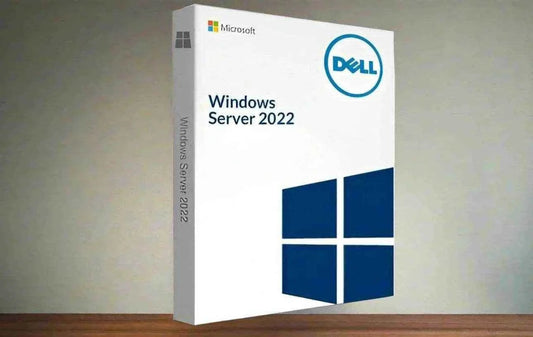 Microsoft Windows Server 2022 box with Dell logo representing Windows Server 2022 user CAL product