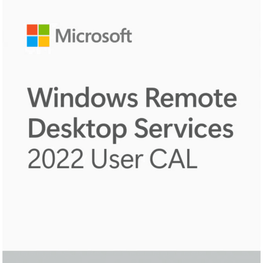 Microsoft Remote Desktop Services 2022 CAL user license card for Windows Server 2025 with 20 user access