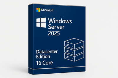 Windows Server 2025 Blue Product Box